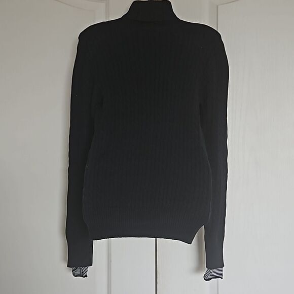 Nautica Women's Turtle Neck Cotton Sweater XS Navy Blue - Picture 4 of 16